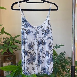 Floral Flowy Spaghetti Strap Tank Top